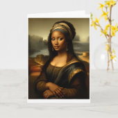 黒のモナリザ アフリカ系アメリカ人 黒歴史 月曜日 カード (黄色い花)