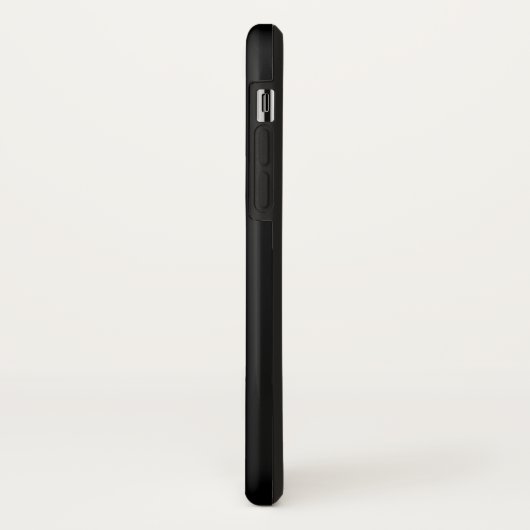 黒のモノグラムが付いているフェイクな金ゴールドの月桂樹のリース Case-Mate iPhoneケース (裏面/左)