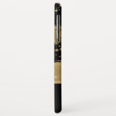 黒のモノグラムの金ゴールドスクリプト Case-Mate iPhoneケース (裏面/左)