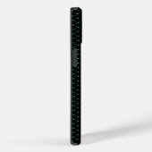 黒のモノグラム緑の網メッシュ Case-Mate iPhoneケース (裏面 / 右)