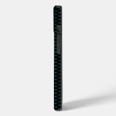 黒のモノグラム緑の網メッシュ Case-Mate iPhoneケース (裏面 / 左)