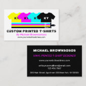 黒のユニークなシャツ 衣類 安い アパレル ストア コーリングカード (正面/裏面)