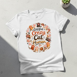 黒のユーモアあふれる認定猫マニアTシャツ トライブレンドＴシャツ