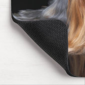 黒のヨークシャテリア マウスパッド (コーナー)