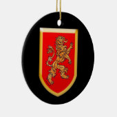 黒のライオンの盾 セラミックオーナメント (右)