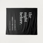 黒のリハーサル結婚ディナーの前の夜 タペストリー (正面(横))