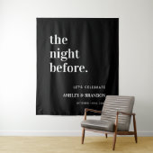 黒のリハーサル結婚ディナーの前の夜 タペストリー (インサイチュ)