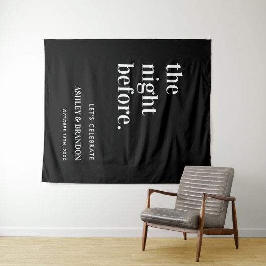 黒のリハーサル結婚ディナーの前の夜 タペストリー (インサイチュ(横))