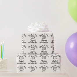 黒のリボンが30代を締めくくる40歳の誕生日 ラッピングペーパー