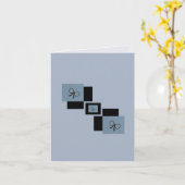 黒のリボンカード カード (黄色い花)