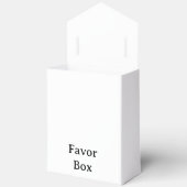 黒のリボン付き大型テント 4" x 2" x 5" フェイバーボックス (見開き)
