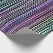 黒のレインボーストライプグラディエント： ラッピングペーパー (角)