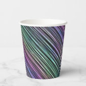 黒のレインボーストライプグラディエント： 紙コップ (裏面)