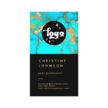 黒のロゴターコイズ石