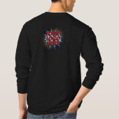 黒のロゴ入れロングスリーブ Tシャツ (裏面)