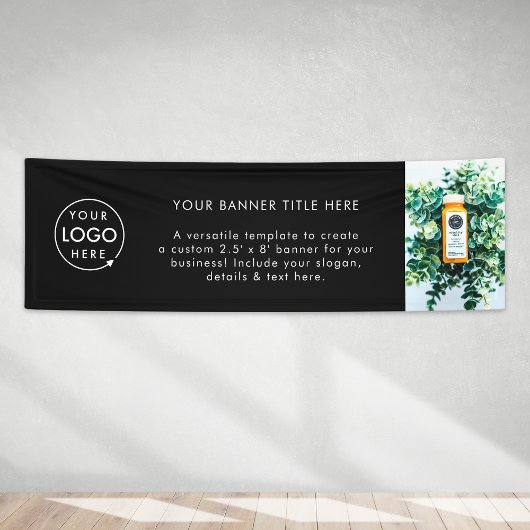 黒のロゴ |ビジネスモダンプロフェッショナル写真8' 横断幕