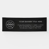 黒のロゴ |ビジネスモダンプロフェッショナル8' 横断幕 (横)