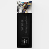 黒のロゴ | モダンプロフェッショナル写真8'ビジネス 横断幕 (縦)