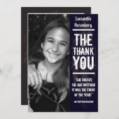 黒のロック・バンドのバルミツワーのサンキューカード サンキューカード (正面/裏面)