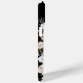 黒のワイルドフラワーパターン Case-Mate iPhoneケース (裏面 / 右)