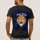 黒のワイルドTシャツ Tシャツ (裏面)