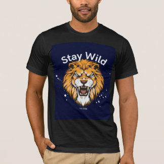 黒のワイルドTシャツ Tシャツ