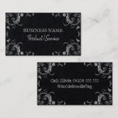 黒のヴィンテージ 名刺 (正面/裏面)