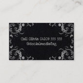 黒のヴィンテージ 名刺 (裏面)