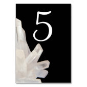 黒の上の白い結婚結晶 テーブルナンバー (裏面)