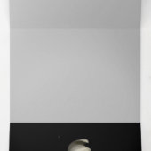 "黒の中の白い心、月から" & 未来への旅 三つ折りクリスマスカード (内部中)