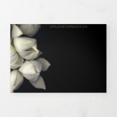 "黒の中の白い月からのハート" & 疑念の時間 三つ折りクリスマスカード (カバー)