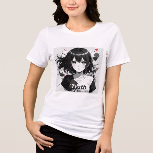 黒の中の真実 トライブレンドTシャツ (正面)