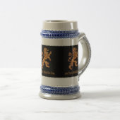 黒の中世金ゴールドのライオン ビールジョッキ (正面右)