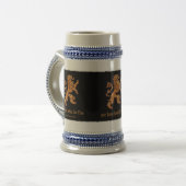 黒の中世金ゴールドのライオン ビールジョッキ (正面左)
