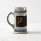黒の中世金ゴールドのライオン ビールジョッキ (左)