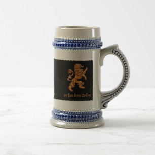 黒の中世金ゴールドのライオン ビールジョッキ