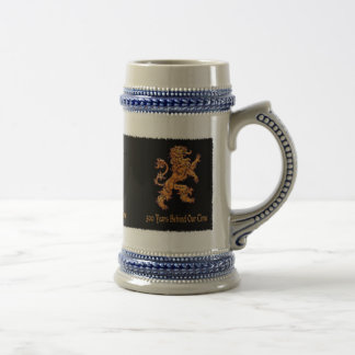 黒の中世金ゴールドのライオン ビールジョッキ