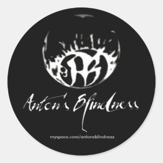 黒の丸いステッカーにフェードカスタマイズ-  ラウンドシール