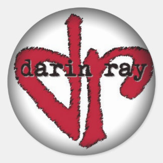 黒の丸いステッカーにフェードカスタマイズ-  ラウンドシール