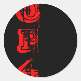 黒の丸いステッカーにフェードカスタマイズ-  ラウンドシール