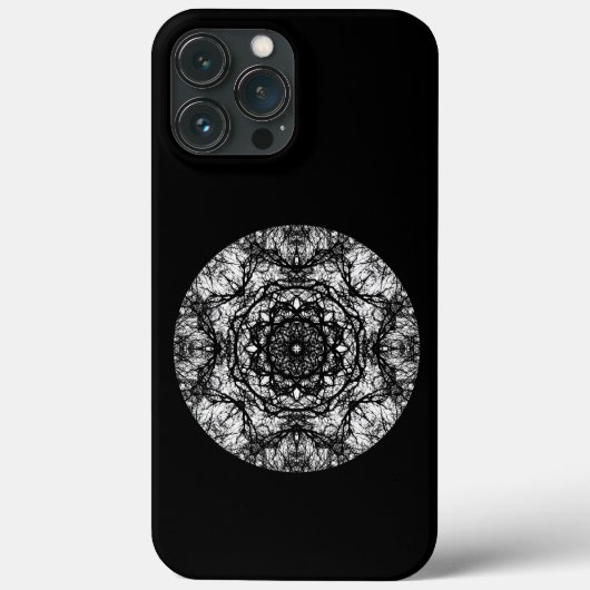黒の丸ファンシーいデザイン。 Case-Mate iPhoneケース (裏面)