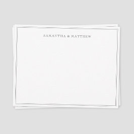 黒の二重縁ど組 ノートカード