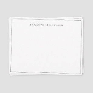 黒の二重縁ど組 ノートカード