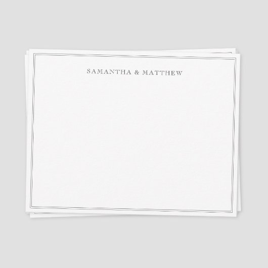 黒の二重縁ど組 ノートカード