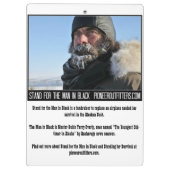 黒の人のための立場 クリップボード (裏面)