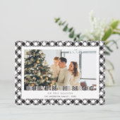 黒の信じ魔法写真クリスマスカード シーズンカード (スタンド正面)