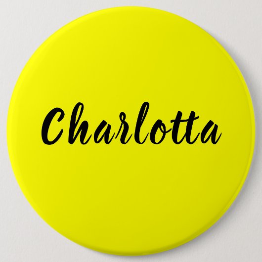 黒の個人用設定 |ネオンイエローカラー 缶バッジ (正面)