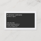 黒の個人的なネットワーキングの名刺 名刺 (裏面)