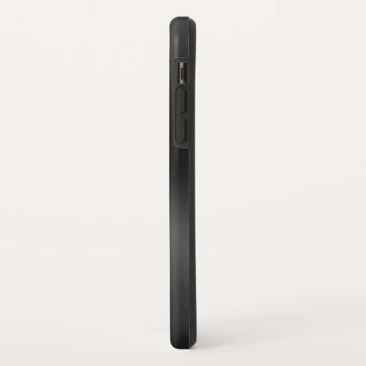 黒の光沢のあるスフェイクテンレス鋼ルックモノグラム Case-Mate iPhoneケース (裏面/左)