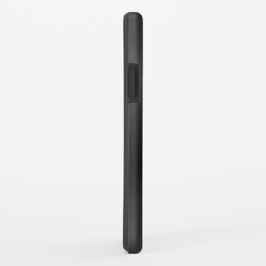 黒の光沢のあるスフェイクテンレス鋼ルックモノグラム Case-Mate iPhoneケース (裏面/右)